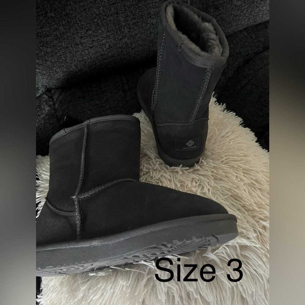 Black Winter Boots Size 3
